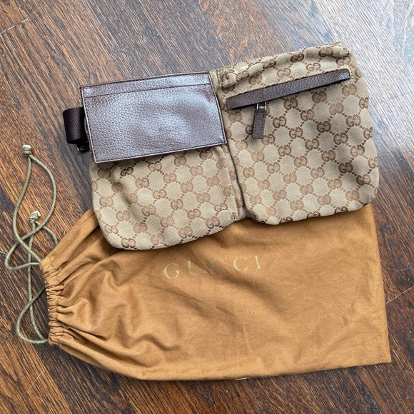 tan gucci fanny pack